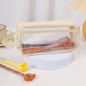 Estuche Escolar Transparente de Gran Capacidad en Colores Pastel, Estuche de Almacenamiento Multicapa para Estudiantes - Product Image 6