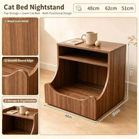 Table de chevet moderne adaptée aux chats, table d'appoint mobile d'angle, petite table basse roulante pour chambre et salon