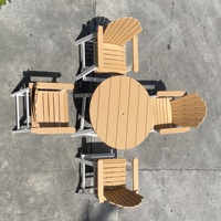 Mobilier d'extérieur Table et chaise de bar ronde en HDPE