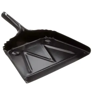 12-Inch Metal Dustpan - Wide Sweep & Heavy Duty Steel Dust Pan