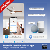 Ventilateur de plafond intelligent 1stshine 42 pouces avec commande Wi-Fi, compatible vocale, télécommande personnalisable, OEM/ODM, avec lumière LED