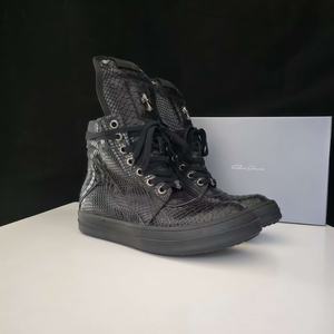 Botas de Media Caña de Cuero Genuino Retro para Hombre, Diseño RO25 con Patrón de <span class=keywords><strong>Serpiente</strong></span>, Transpirables, Impermeables, que Aumentan la Estatura - Product Image 3