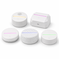 Lampe artistique circulaire créative OEM ODM, mode tactile RGB, base lumineuse LED en acrylique personnalisable avec câble d'alimentation USB