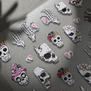 YITU <span class=keywords><strong>Halloween</strong></span> Evil Diablo Style Décoratif Nail Art Autocollant Gelée Crâne <span class=keywords><strong>Dessin</strong></span> YT6764 Effrayant <span class=keywords><strong>Halloween</strong></span> Autocollant Décoratif - Product Image 4