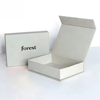 Boîte cadeau écologique en forme de livre magnétique Forest Packing avec logo - Emballage en carton solide Impression personnalisée