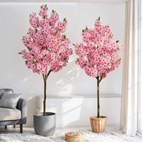 Romantischer Künstlicher Kirschblüten-Topf als Tischdekoration Seiden-Sakura-Blumenbaum für Hochzeit und Partydekoration