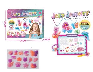 Kit de Bricolage pour Filles : Série de Bijoux en Gel, Ensemble d'Outils, Pâte à Modeler Colorée, Slime Cristallin, Jouet DIY pour Enfants - Product Image 2