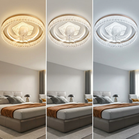 Lámpara de Techo Duradera, Moderna y Elegante, con Textura Stardust, Panel LED con Ventilador, Proveedor Mayorista de Fábrica China