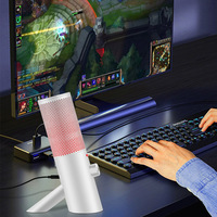 Kablolu oyun mikrofon stüdyo Podcast kayıt bilgisayar mikrofonlar için vokal akışı ile RGB ışık