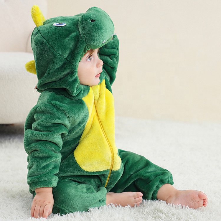 ORANGLES Michley 2023 Dragon Cartoon Baby Romper – Animal Style Baby Boy Jumpsuit with Soft Comfortable Fabric - angled perspective - Image 4 of 4 | excellent for daily use | New York | Free Shipping ORANGLES