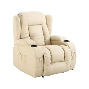 Sillón Reclinable de Cuero PU Giratorio y Mecedora <span class=keywords><strong>para</strong></span> Sala de Estar Sofá de Masaje Eléctrico de Ocio - Product Image 1