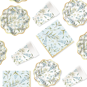 Platos de Papel Florales DAMAI, Platos Desechables con Diseño de Margaritas para Fiestas, Bodas, Despedidas de Soltera, Cumpleaños, Fiestas de Té - Product Image 2