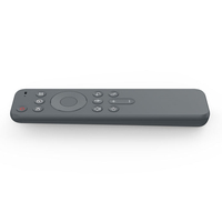 Télécommande intelligente noire mate avec recherche vocale - Télécommande sans fil IR/Ble pour Android TV Boxes et lecteurs multimédias