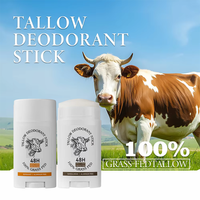 Fabricant de pâte naturelle nourrie à l'herbe sans aluminium saveur organique dissolvant de sueur hydratant soin du suif de boeuf déodorant bâton