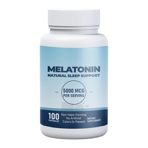 Cápsulas de Melatonina de Marca Privada, Suplemento de 5 mg con Raíz de Valeriana y L-Teanina para un Sueño Profundo y Rápido, Fórmula Personalizada - Product Image 1