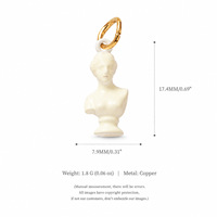 Nouvel Arrivage Pendentif Émail Peint à Couleurs Durables, Sculpture Artistique Humaniste, Breloque Terre de Civilisation Ancienne pour la Fabrication de Bijoux