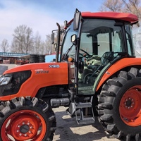 Tracteur agricole d'occasion Kubota 704 à cabine fermée, 4x4, 70 CV, état quasi neuf, mini-tracteur de jardin de qualité supérieure