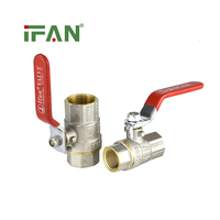 Vanne à bille en laiton forgé à long manche IFAN, prix d'usine, 1/2''-2'', pour l'eau, vanne à bille en laiton filetée