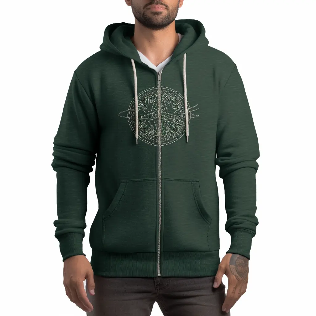 Kleidungshersteller individuelle Stickerei Logo Baumwolle Unisex Reißverschluss Hoodies Sweatshirts