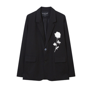 Giacca abito scuro uomo e <span class=keywords><strong>donna</strong></span> marchio nazionale di alta qualità Bf Lazy stile coppia allentata abito Casual - Product Image 2