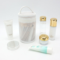 Sac de toilette portable multifonctionnel en maille et TPU pour femme avec logo personnalisé, pochette de maquillage et trousse à cosmétiques avec poignée – Vente en gros 2026