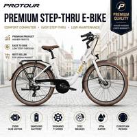 Expédition rapide depuis l'entrepôt UE : Vélo électrique de banlieue pour adulte 26 pouces, batterie lithium 36V 14.4Ah, 250W, aluminium léger, 7 vitesses, freins à disque, pour la ville
