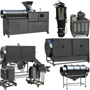 Máquina de palomitas de maíz de aire caliente, línea de producción comercial automática