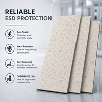 Carrelage de sol en vinyle PVC conducteur ESD 600x600mm (2mm/3mm) |   Revêtement de sol antistatique pour salle blanche et laboratoire électronique