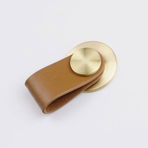 Tirette en <span class=keywords><strong>cuir</strong></span> Meubles Monotrou de Tirage Pour Portes Armoires Tiroirs <span class=keywords><strong>Bouton</strong></span> - Product Image 5