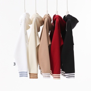 Fabricants de vêtements personnalisé surdimensionné couleur unie 380 grammes polyester coton tissu à la mode <span class=keywords><strong>sweat</strong></span> à capuche à manches longues - Product Image 3