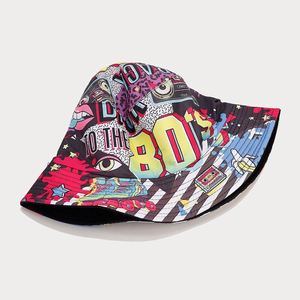 Men's & Women's Retro Bucket <b>Hat</b> Double Sided Reversible Hip Hop Style Wide Brim <b>for</b> Party Fishing Sun & Shade Protection - Product Image 5