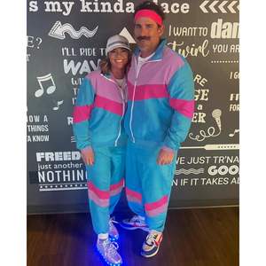 Ensemble de survêtement réversible personnalisé années 80 pour hommes et femmes, costume hip-hop 2 pièces, veste coupe-vent à manches longues unisexe pour adultes - Product Image 2