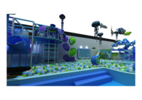 Équipement de terrain de jeu intérieur en plastique sur le thème des pirates de l'océan, toboggan multi-niveaux, piscine à balles, centre de jeux pour enfants, certifié CE ASTM, garantie 1 an