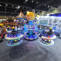 Parc d'attractions funfair thrill attraction kids rotary jumping bounce machine ride