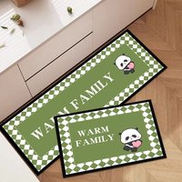 Tapis de sol de cuisine, tapis de décoration intérieure, tapis antidérapant, tapis de zone antidérapant, tapis de cuisine, ensemble de tapis en forme de L, ensemble de napperons de table