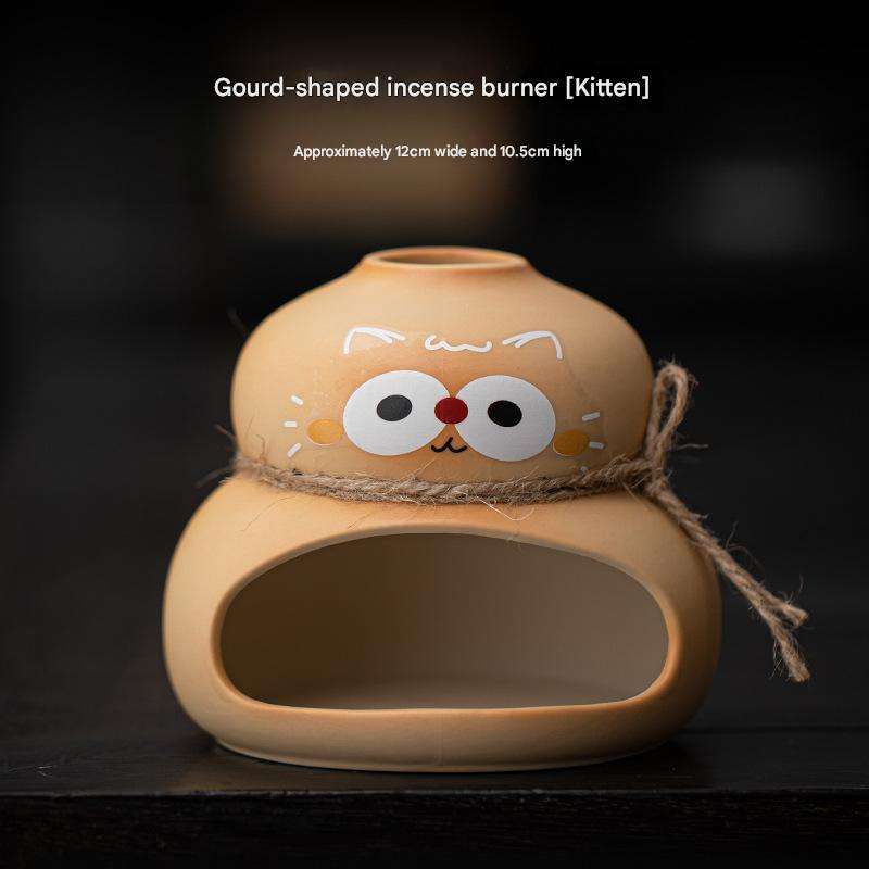Gourd Incense Fireplace-Kitty