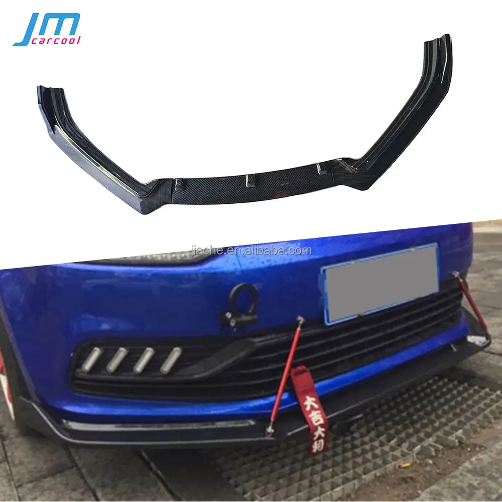 3 pcs/set Front Bumper Lip Spoiler 2014 2015 2016 Head Chin Shovel Protector pour Volkswagen VW Polo Black Standard Vw Scirocco