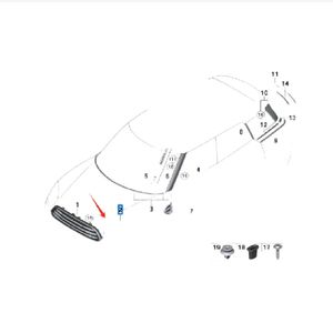 51137388117 la placcatura sul lato sinistro della striscia della lampada è adatta per BMW <span class=keywords><strong>MINI</strong></span> F60 <span class=keywords><strong>ONE</strong></span> - Product Image 3