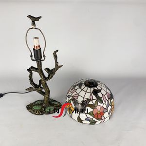 <span class=keywords><strong>Paralume</strong></span> in latta saldato in vetro colorato colorato stile stile stile 16 pollici Retro europeo lampada da tavolo decorativa da tavolo a LED - Product Image 6