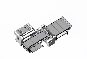 Giấy tự động bảng phân vùng SLITTER với băng tải máy rạch để cắt các tông màu xám Hội Đồng Quản Trị - Product Image 2