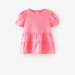 momo Export Quality <b>Vintage</b> Quick Dry Printed Cotton T-Shirt for Girls Kids Quantity <b>Picture</b> From Bangladesh - Product Image 1
