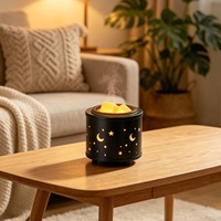 Chauffe-bougie électrique décoratif pour maison de vacances, en métal noir, veilleuse, design classique, fusion rapide, parfumée, écologique