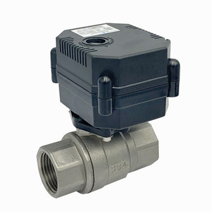 วาล์วปรับอัตราการไหลของน้ำ0-10V อุปกรณ์กระตุ้นไฟฟ้าวาล์วบอลพลาสติกพีวีซีสแตนเลสทองเหลือง - Product Image 1