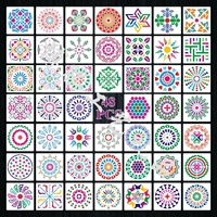 Pochoir Mandala Réutilisable pour Peinture DIY – Idéal pour Murs, Sols, Carrelages, Meubles en Bois, Toiles, Décoration Artistique et Artisanat