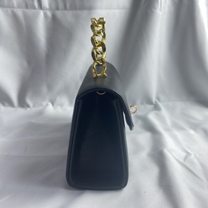 Catena quadrata con motivo a mezza luna in pelle <span class=keywords><strong>nera</strong></span> oro chiaro decorata con fodera alla moda borse <span class=keywords><strong>da</strong></span> <span class=keywords><strong>sera</strong></span> classiche Casual - Product Image 5