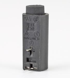 H3-50A <span class=keywords><strong>5</strong></span> x20 אנכי אנכי אופקי pcb מחזיק 6.3a <span class=keywords><strong>250v</strong></span> ac שחור 2 פינים סוג bayonet סוג פליז מסופים map-on - Product Image 1