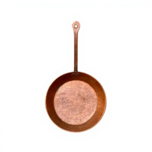 Dorable Copper Hammered Fry <b>Pan</b> With Long Handle For Home Kitchen Cookware Stovetop Cooking <b>Pan</b> Frying <b>Pans</b> - Product Image 1