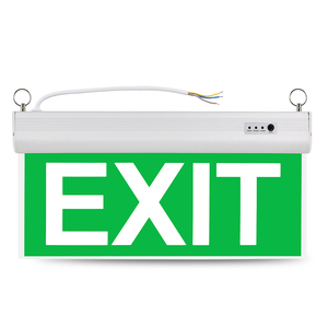 Señal de salida verde, luz de salida de emergencia ajustable de dos Led, luz de señal de salida de emergencia, lámpara indicadora de seguridad para iluminación de evacuación - Product Image 4
