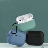 Étui de protection antichoc en silicone souple de 2 mm d'épaisseur pour écouteurs sans fil Airpods Pro 2 avec porte-clés