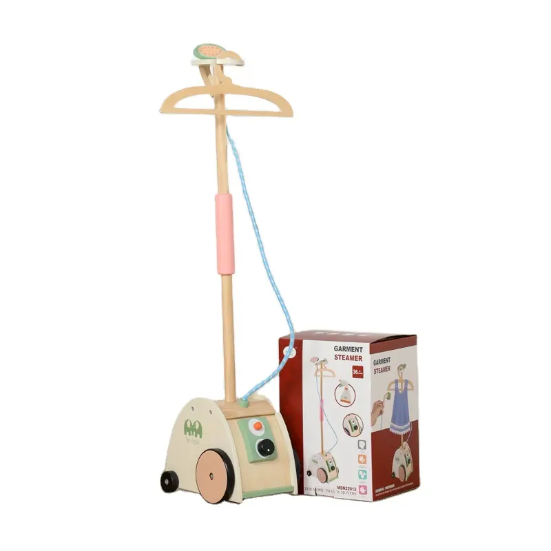 Máquina de planchado colgante de simulación de Casa de juego para niños, juguete de simulación de juego de madera para guardería, 3-4-5-6 años